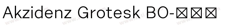 Akzidenz Grotesk BO字体转换